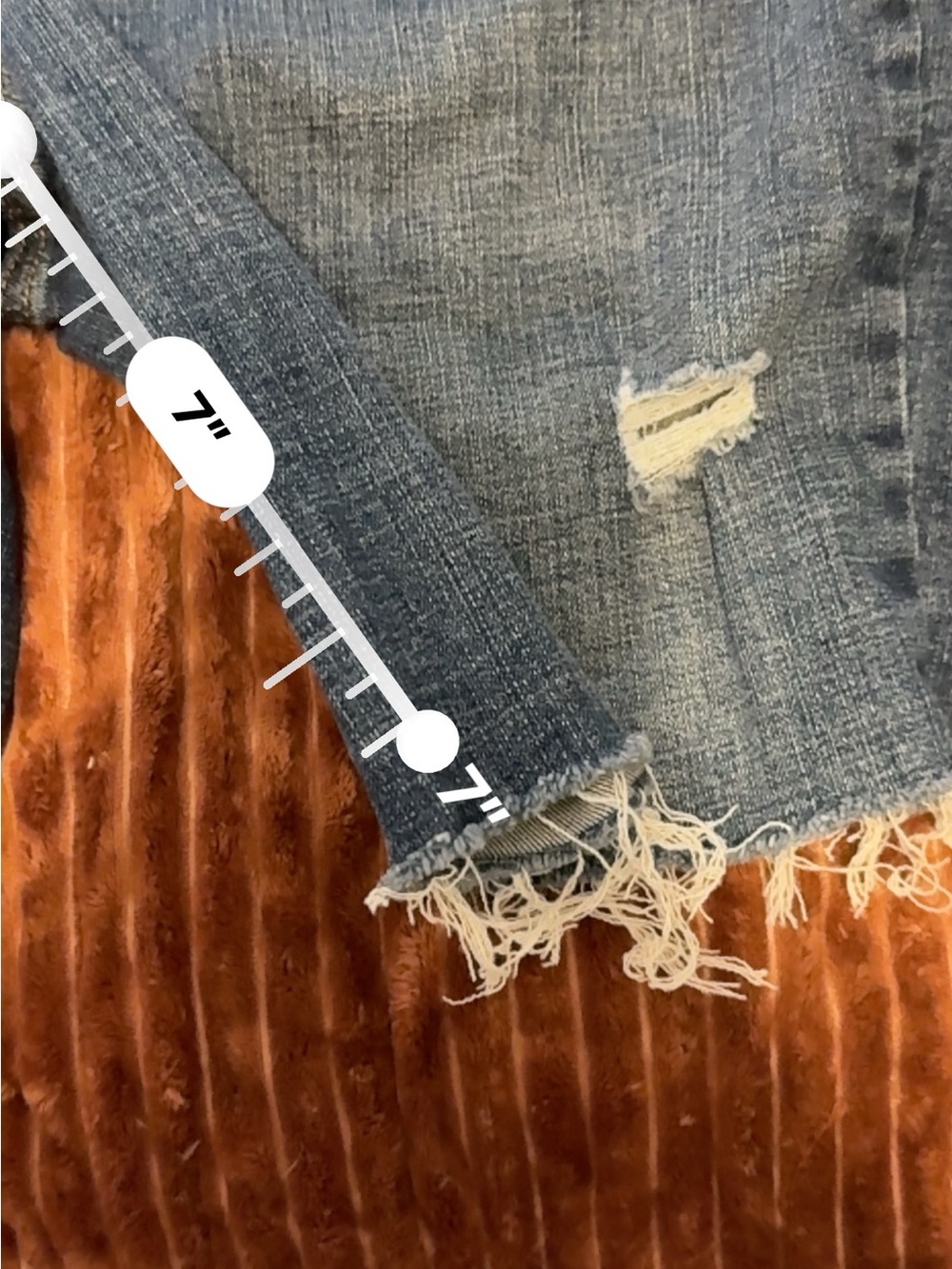 Sonoma Blue Distressed Denim Bermuda Shorts - Picture 6 of 6
